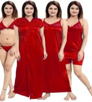 6 Part Night Dress Maroon